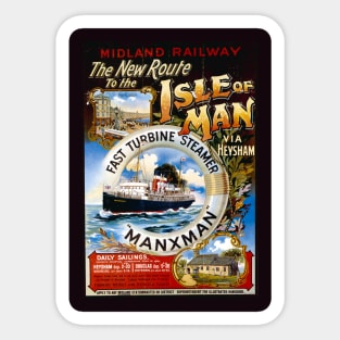 Vintage Travel Poster - Isle of Man Sticker